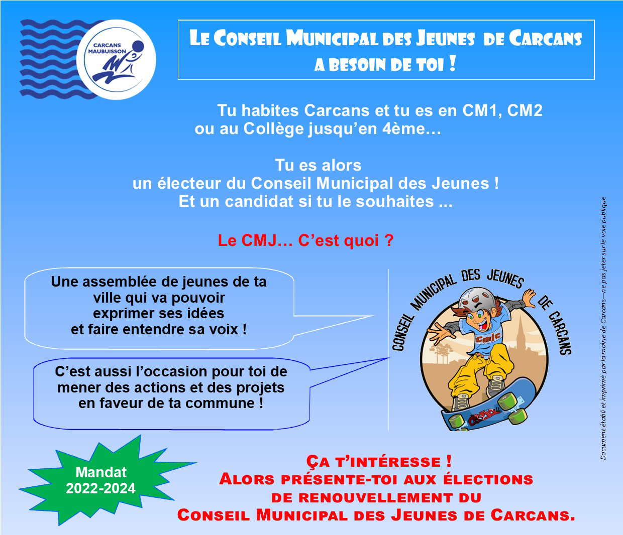 CMJ Renouvellement 2022/2024