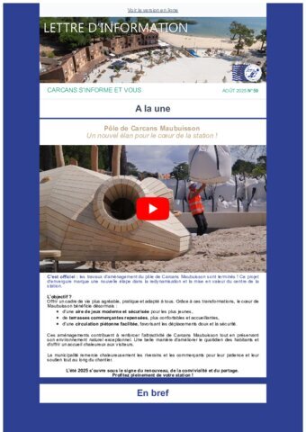 Lettre d'information août 2025