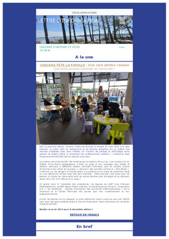 Lettre d'Information Avril 23