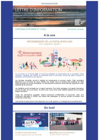 Lettre d'information Novembre 2025