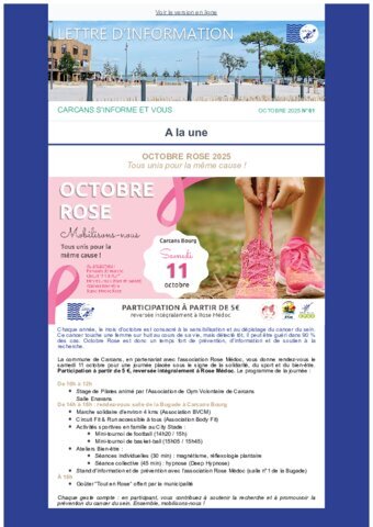 Lettre d'information septembre 2025