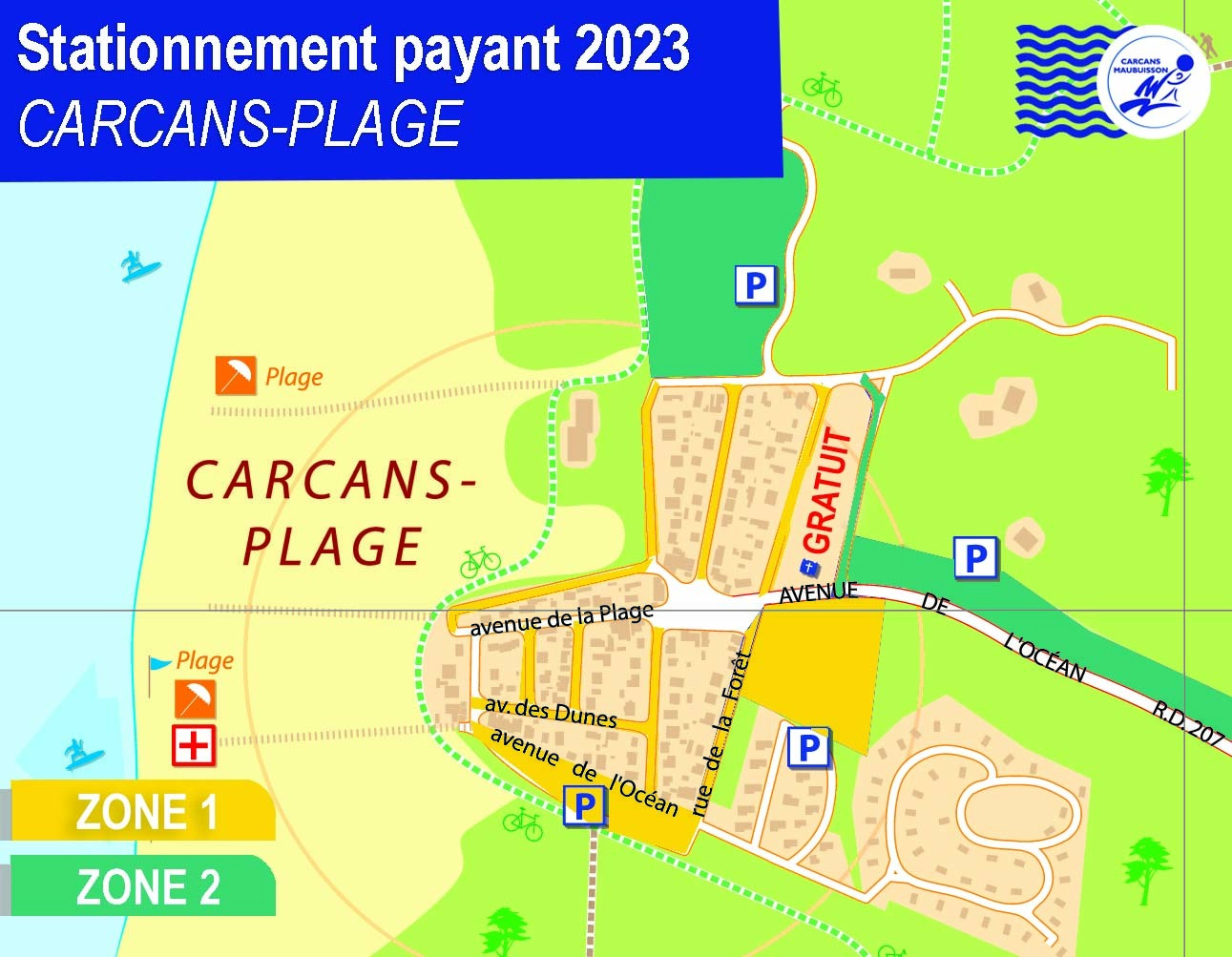 Plan Stationnement Carcans Plage